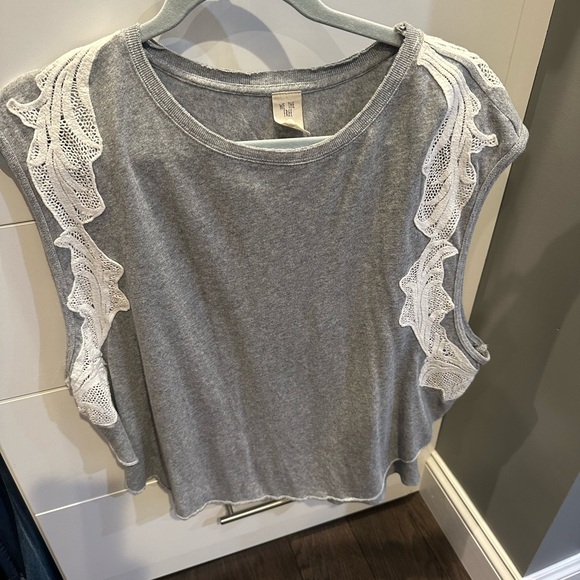 we the free oversized tank gray med - Picture 2 of 4